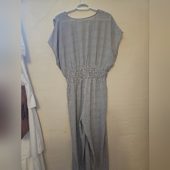 Max Studio Womens Plus Size Short Sleeve Waist Tie Jumpsuit - Picture 8 of 9